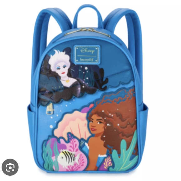Disney Loungefly NWTLittle Mermaid Mini Backpack Color Blue